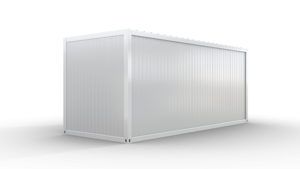 Bürocontainer isoliert, 6055 x 2435 x 2600 mm (L x B x H),  inkl. Elektropaket, 2 Fenster, Lackierung RAL 9002 grau-weiß - Variante 1