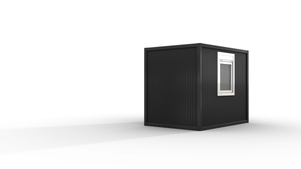 Bürocontainer isoliert, 3100 x 2160 x 2540 mm (L x B x H),  inkl. Elektropaket, 1 Fenster, Lackierung RAL 7016 anthrazit  - Variante 2