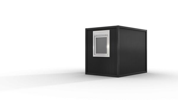 Bürocontainer isoliert, 3100 x 2160 x 2540 mm (L x B x H),  inkl. Elektropaket, 1 Fenster, Lackierung RAL 7016 anthrazit - Variante 3