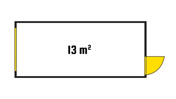 Bürocontainer isoliert, 13 qm, H2950 x B6010 x T2530 mm, inkl. Heizung, 1 Fenster, RAL 7035 lichtgrau