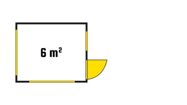 Bürocontainer isoliert, 6 qm, H2950 x B3010 x T2530 mm, inkl. Heizung, 3 Fenster, RAL 7035 lichtgrau