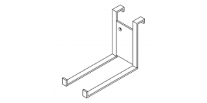 Gerätehalter für einhängbare Stielgeräte, H 336 mm, B 212 mm, T 509 mm, verzinkter Stahl