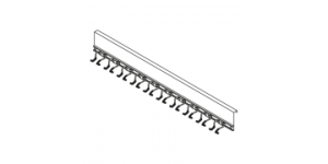 Geräteleiste für Stielgeräte - Sicherer Halt für 10 Stielgeräte B 1838 mm, H 200 mm