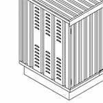 Lagercontainer Lüftungskiemen